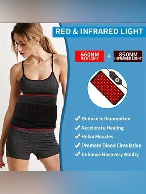 (30) -Infrared Red Light Therapy Belt 
LED Pain Relief Wrap for Back, Knee, Body